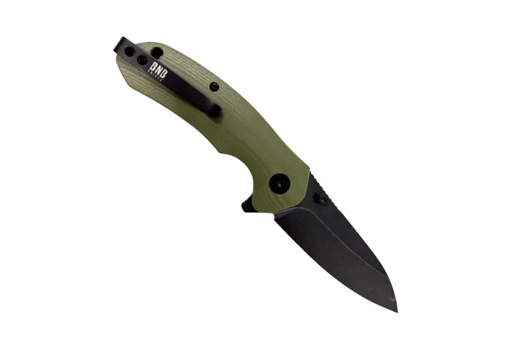 BucknBear Button Lock Raven Knife Od Green - view 2